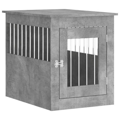 Dierenkooi – Huisdierenkooi – Knaagdierkooi – Konijnenhok – Hondenkooi – Grote Voorste Deur – Veilig Afsluitbaar Slot – Ruim en Duurzaam – Beton Grijs – 55x75x65 cm