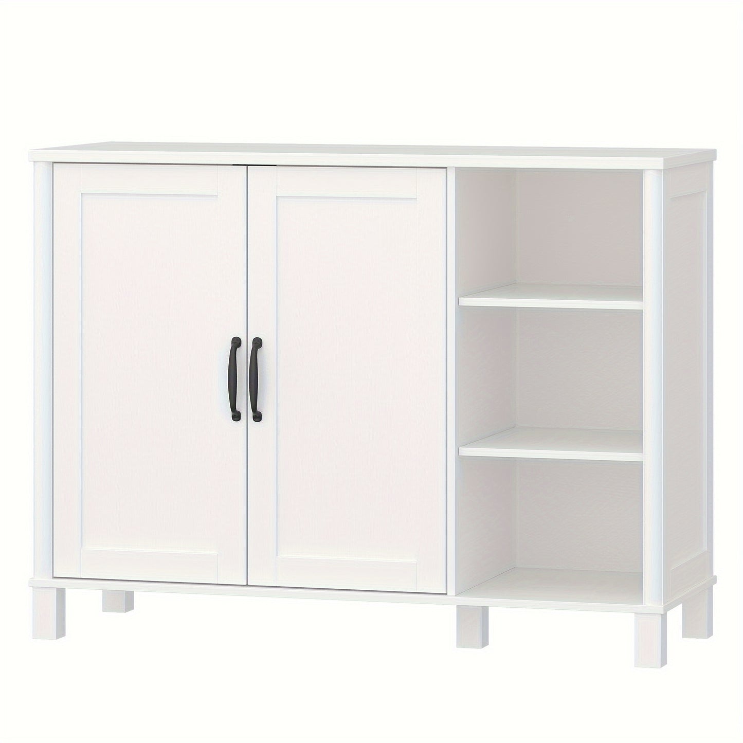 Badkast – Opbergkast – Keukenkast – Woonkamerkast – Badkamermeubel – Wit Design – Verstelbare Plank – 2 Deuren