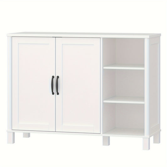 Badkast – Opbergkast – Keukenkast – Woonkamerkast – Badkamermeubel – Wit Design – Verstelbare Plank – 2 Deuren