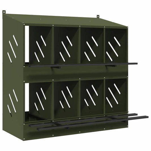 Huisdierenkooi – Kleine Dierenkooi – Vogelkooi – Hamsterkooi – Eekhoornkooi – Groen Dolphin Design – Metalen Frame – 8 Compartimenten – Binnen en Buiten Gebruik