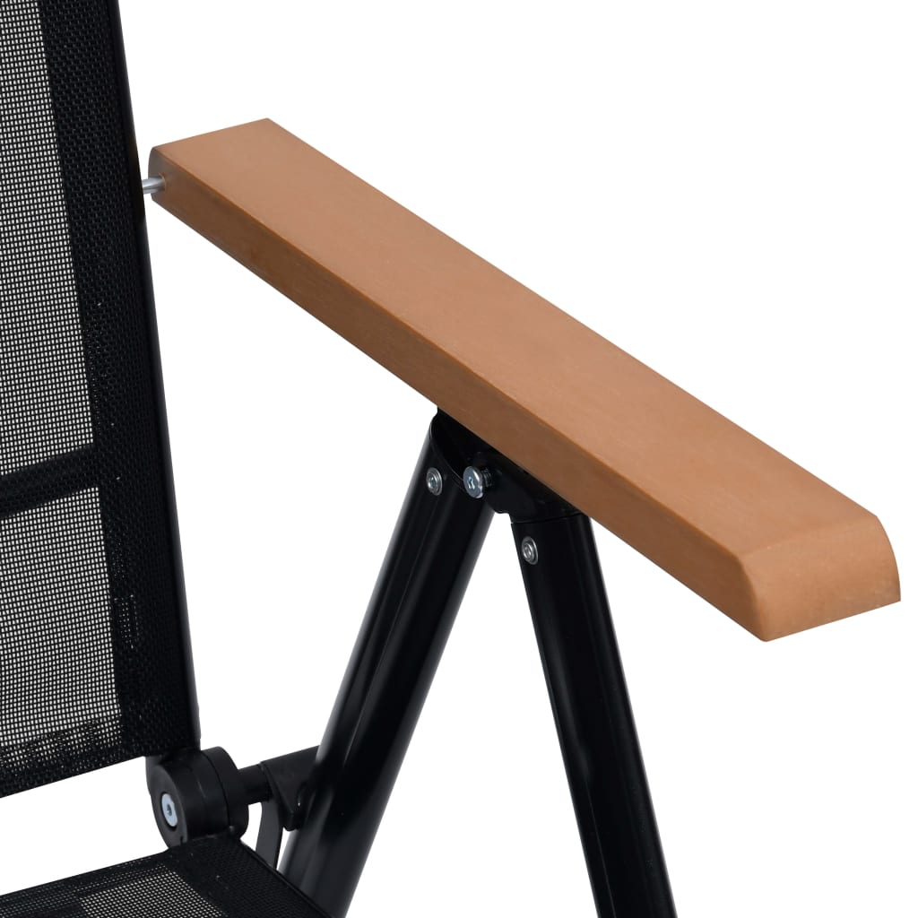 Tuinstoelen – Inklapbare Stoelen – Balkonstoelen – Aluminium Frame – Verstelbare Rugleuning – Weerbestendige Bekleding