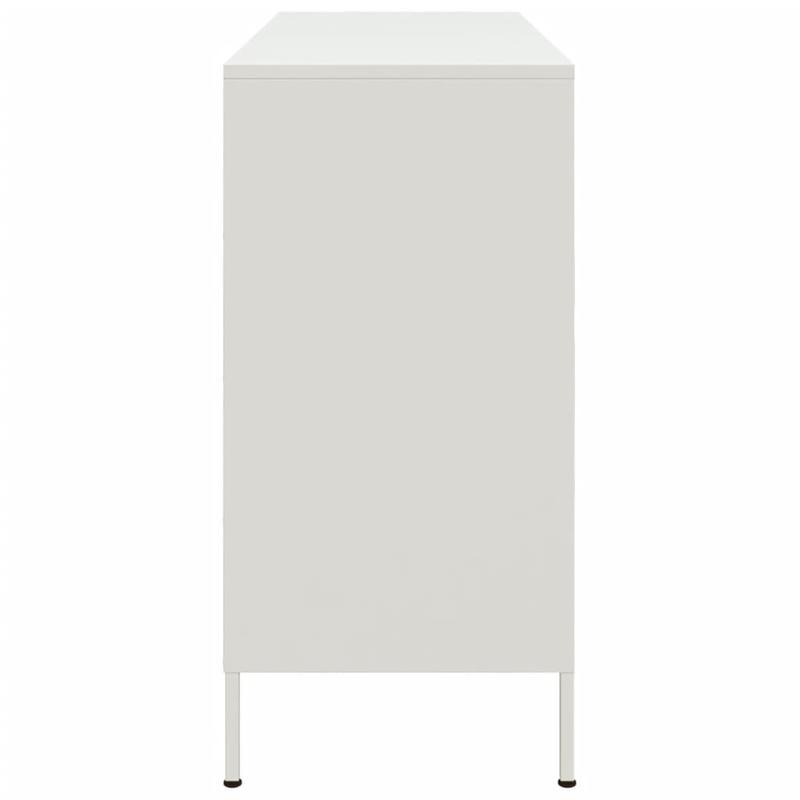 Sideboard 100.5x39x79cm white steel Practical and removable