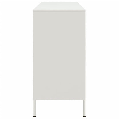 Sideboard 100.5x39x79cm white steel Practical and removable