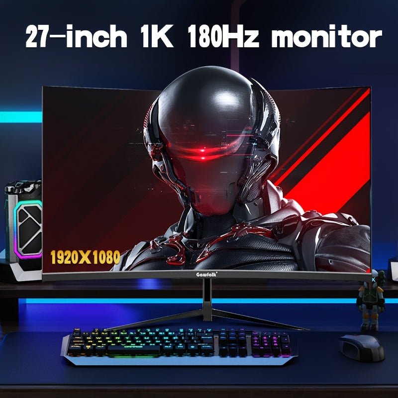 Gaming Monitor – Curved Monitor – Gaming Display – 27 Inch Scherm – Full HD – 180 Hz Refresh Rate – 1800R Kromming – VA Paneel