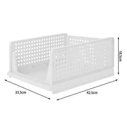 Opbergbox – Opbergmand – Opbergdoos – Opberger – Opbergtas – Stapelbaar & Opvouwbaar – Kunststof 33,5x43x18 cm – Set van 5 – Ruimtebesparend & Multifunctioneel