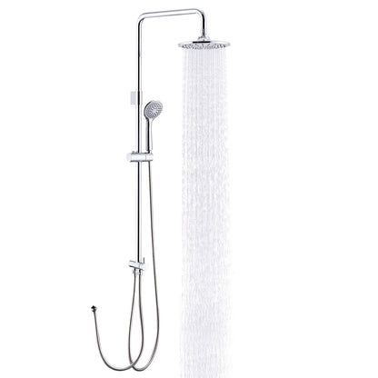 Modern Wall-Mounted Shower System with Thermostat - Complete Shower Set with Rain Shower Head, Handheld Shower & Bidet Sprayer, Easy Installation, No Batteries/Electrical Required, Durable Bathroom Fixture for Contemporary Ba