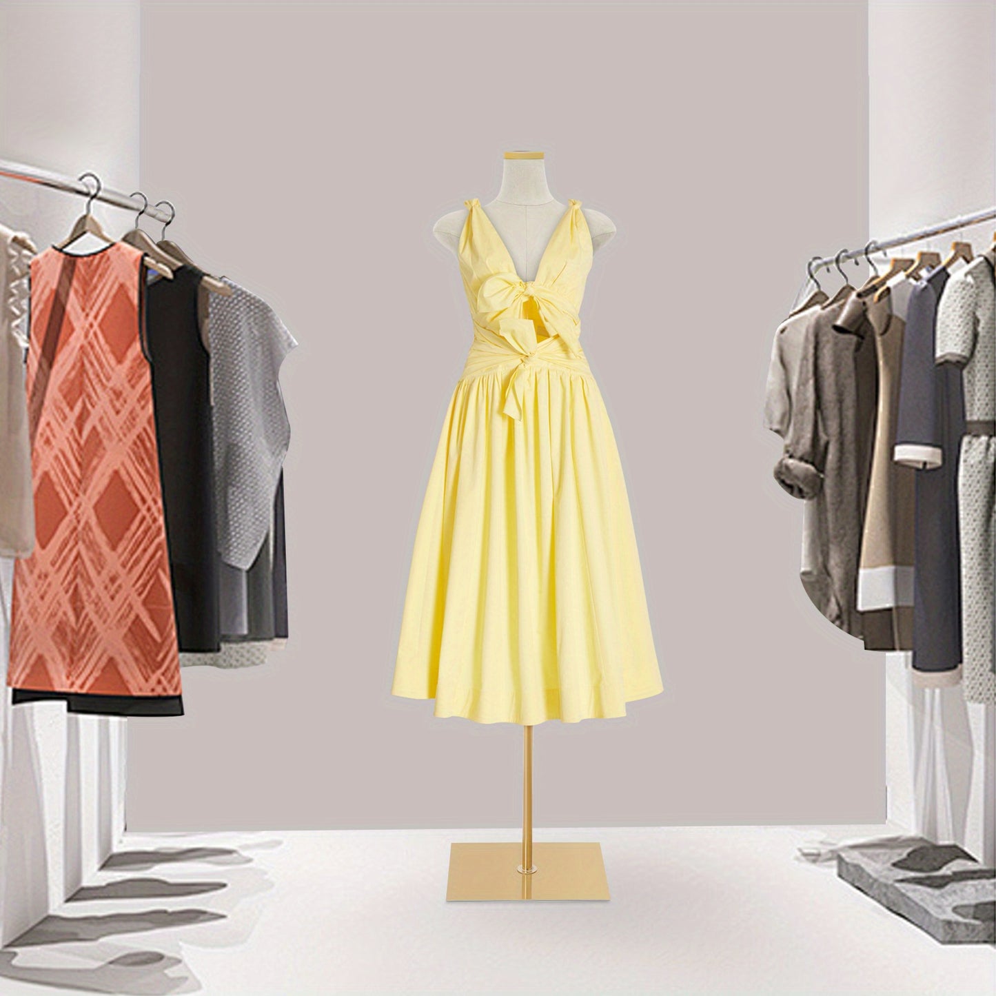 Dames Etalagepop – Modepop – Mannequin – Paspop – Winkelpop – Verstelbare Hoogte 150-210 cm – Duurzaam PU Materiaal – Wit