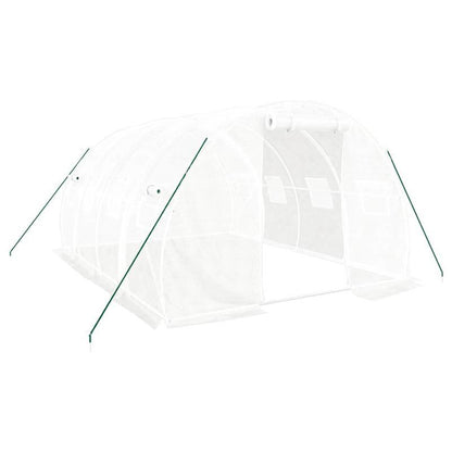 Tuinkas – Kweekkas – Broeikas – Kas – Wit Stalen Frame – 12 m² Oppervlak (4x3x2 m) – Stevig & Ruim