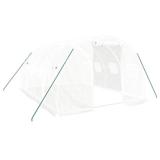 Tuinkas – Kweekkas – Broeikas – Kas – Wit Stalen Frame – 12 m² Oppervlak (4x3x2 m) – Stevig & Ruim
