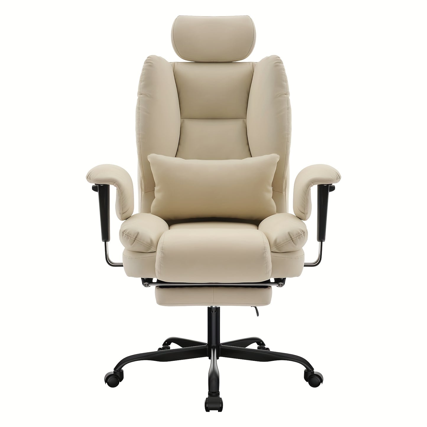 Ergonomische Bureaustoel Beige – Comfortabele Kantoorstoel – Chaise Bureau – Chaise Ergonomique – Executive Stoel – Gepolsterd Met Memory Foam – Draagkracht 200kg
