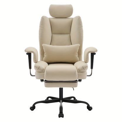 Ergonomische Bureaustoel Beige – Comfortabele Kantoorstoel – Chaise Bureau – Chaise Ergonomique – Executive Stoel – Gepolsterd Met Memory Foam – Draagkracht 200kg