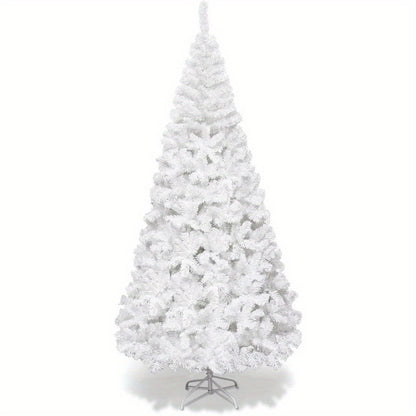 Witte Kunstkerstboom – Kunstkerstboom – Nepkerstboom – Kunstboom – Winterboom – 240 cm Hoog – Weerbestendig PVC Metalen Standaard