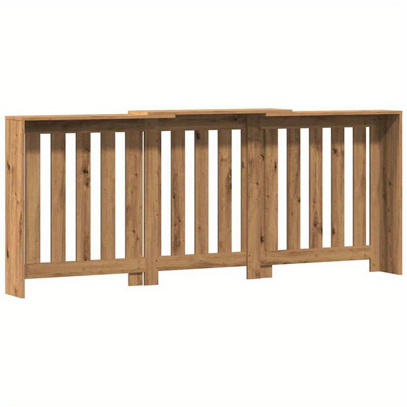 Radiatorombouw – Radiatorcover – Radiatorkast – Verwarming Ombouw – Radiatorscherm – Bruin Hout – Extra Bergruimte – Vloerstaand 205x21,5x83,5 cm