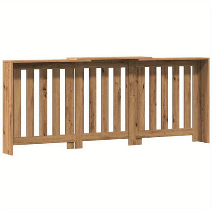 Radiatorombouw – Radiatorcover – Radiatorkast – Verwarming Ombouw – Radiatorscherm – Bruin Hout – Extra Bergruimte – Vloerstaand 205x21,5x83,5 cm