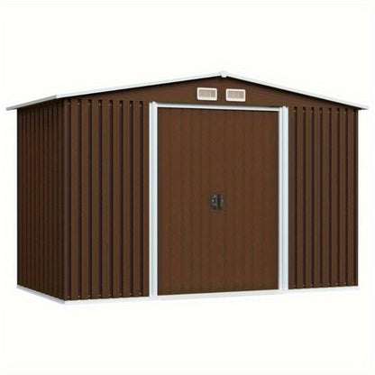 Stalen Tuinschuur – Tuinhuis – Opslagruimte – Berging – Schuur – Mobiel – Tijdelijk – Stevig Alloy Staal – Afmetingen 257x205x178 cm