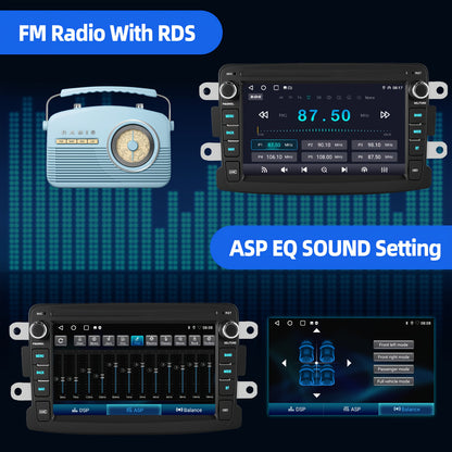 Android Autoradio – Multimedia Speler – Car Stereo – Touchscreen Radio – Navigatiesysteem – 7 Inch HD Scherm – Draadloze CarPlay & Android Auto – Microfoon & AHD Achteruitrijcamera