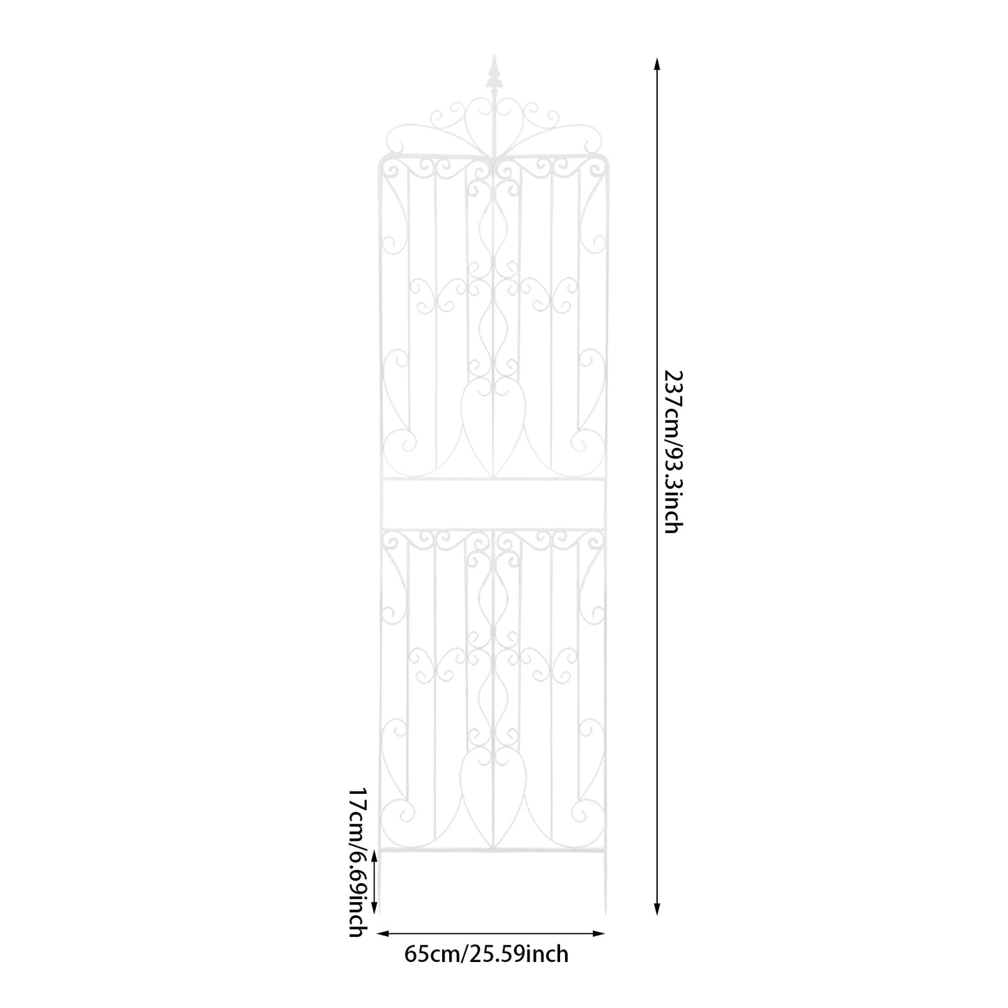 Garden Trellises, Iron Garden Trellis, 2pcs Trellises
