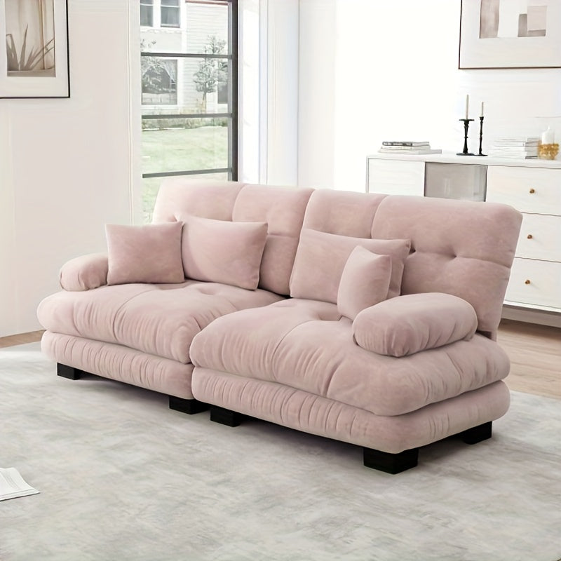 Relaxbank – Bank – Sofa Bed – Hoekbank – Loveseat – Modern Roze – Handmatig Verstelbaar – Ruimtebesparend Design