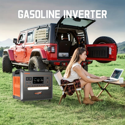 Powerstation – Draagbare Generator – Noodstroomvoorziening – Camping Accu – Mobiele Powerbank – 2500W Continu, 400W Snelladen Zonnepanelen