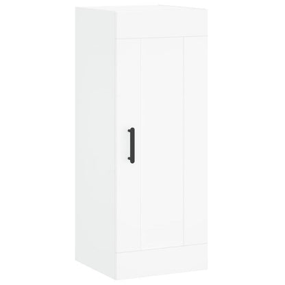 High Cabinet 34.5X34X180 Cm Processed Wood White Storage Cabinet in The Hallway, This Cabinet Offers Ample Storage Space to Keep All Your Items Organized, Suitable for Offices, Bedrooms, Living Rooms, Kitchens, And Hallways.
