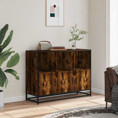 Sideboard 100x35x76cm edited hout gerookt eikenkleurig