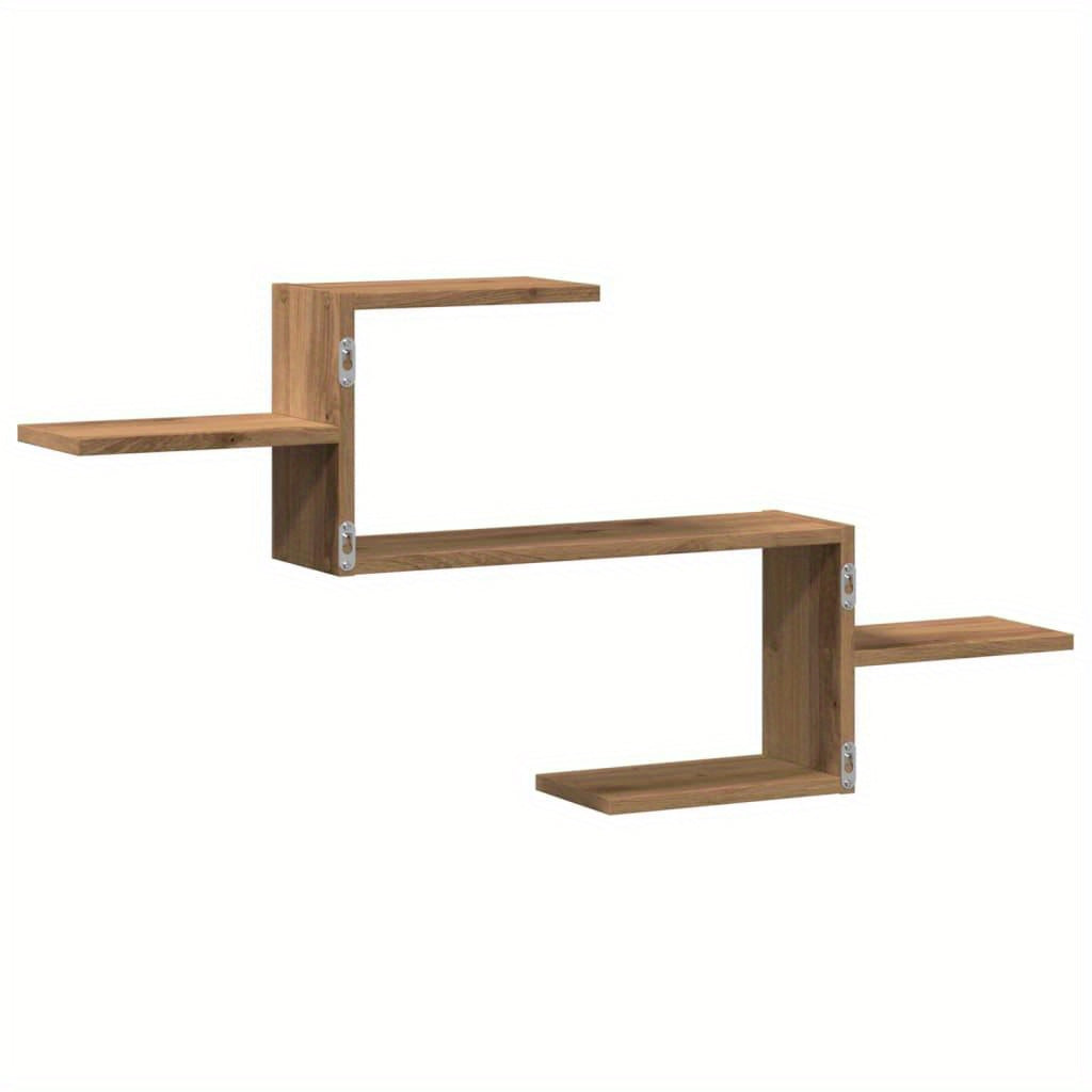 Wandplank – Muurplank – Zwevende Plank – Fotoplank – Ophangplank – Artisan Eikenhout – 104x15x49 cm – Robuust & Duurzaam