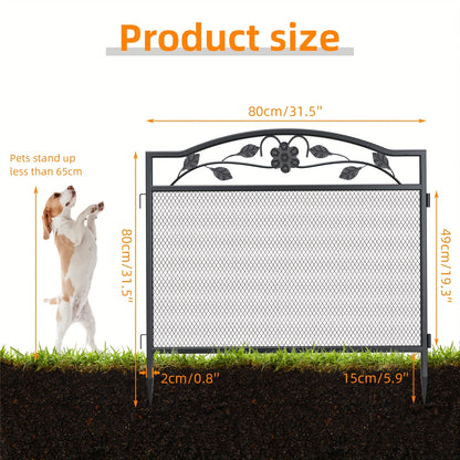 Tuinhek – Tuinafscheiding – Hekwerk – Gaashek – Metalen Paneel – Set van 5 – 80x80 cm – Stevig en Weerbestendig