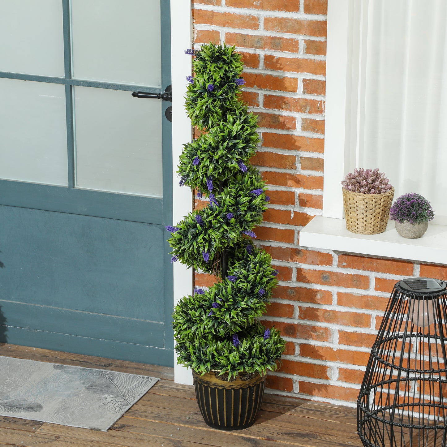 Kunstplant – Kunstbloem – Decoratieplant – Kunstboom – Kunstplantenset – Onderhoudsvrij – 115 cm Hoog