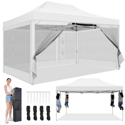 Pop-Up Partytent – Overkapping – Tuintent – Marktstand – Campingtent – 3x4,5 Meter – Aluminium Frame - QUORE