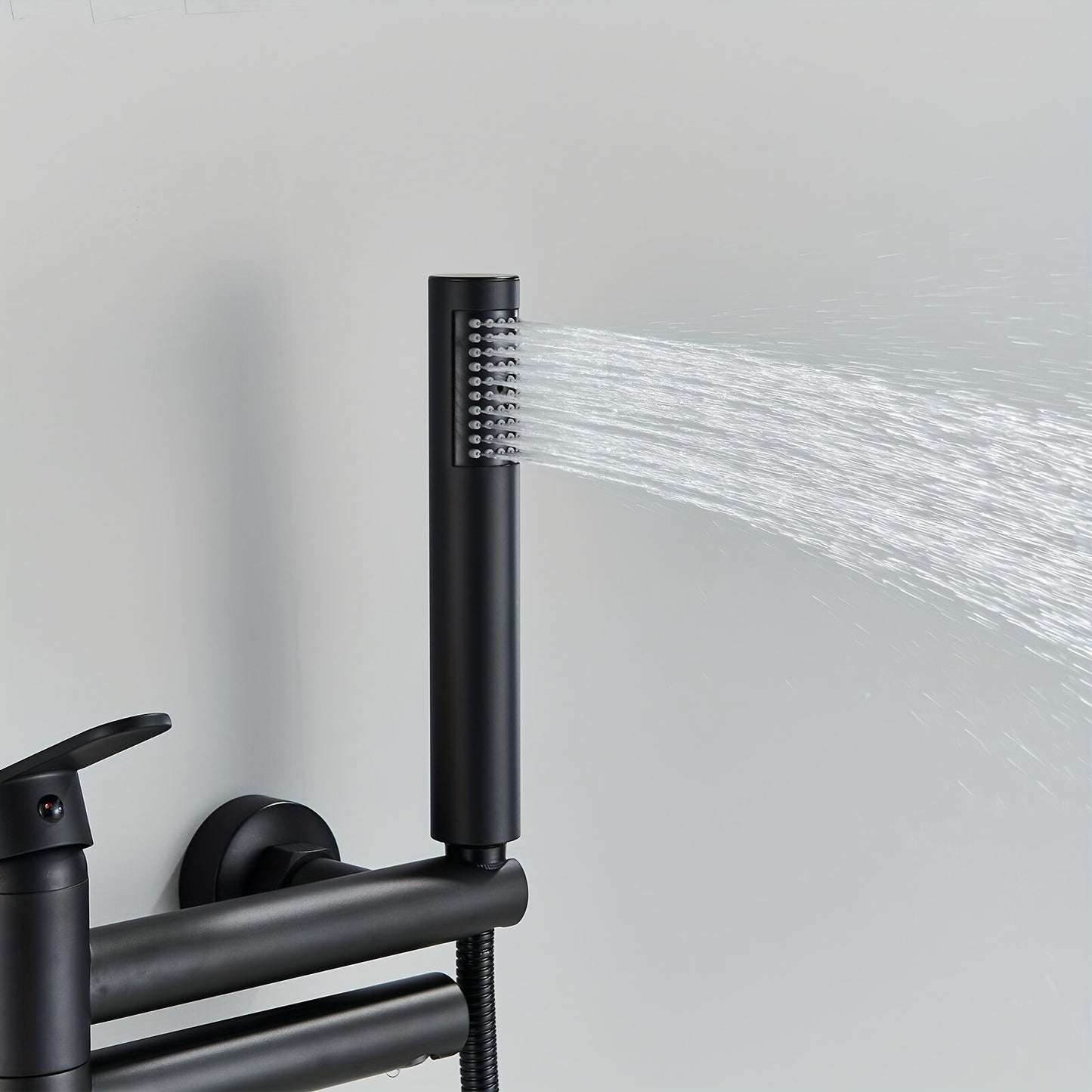 Badkamerkraan – Badkamer Mengkraan – Douchekraan – Badmengkraan – Waterval Mengkraan – Mat Zwart – Hoogwaardig RVS – Waterval Effect - QUORE