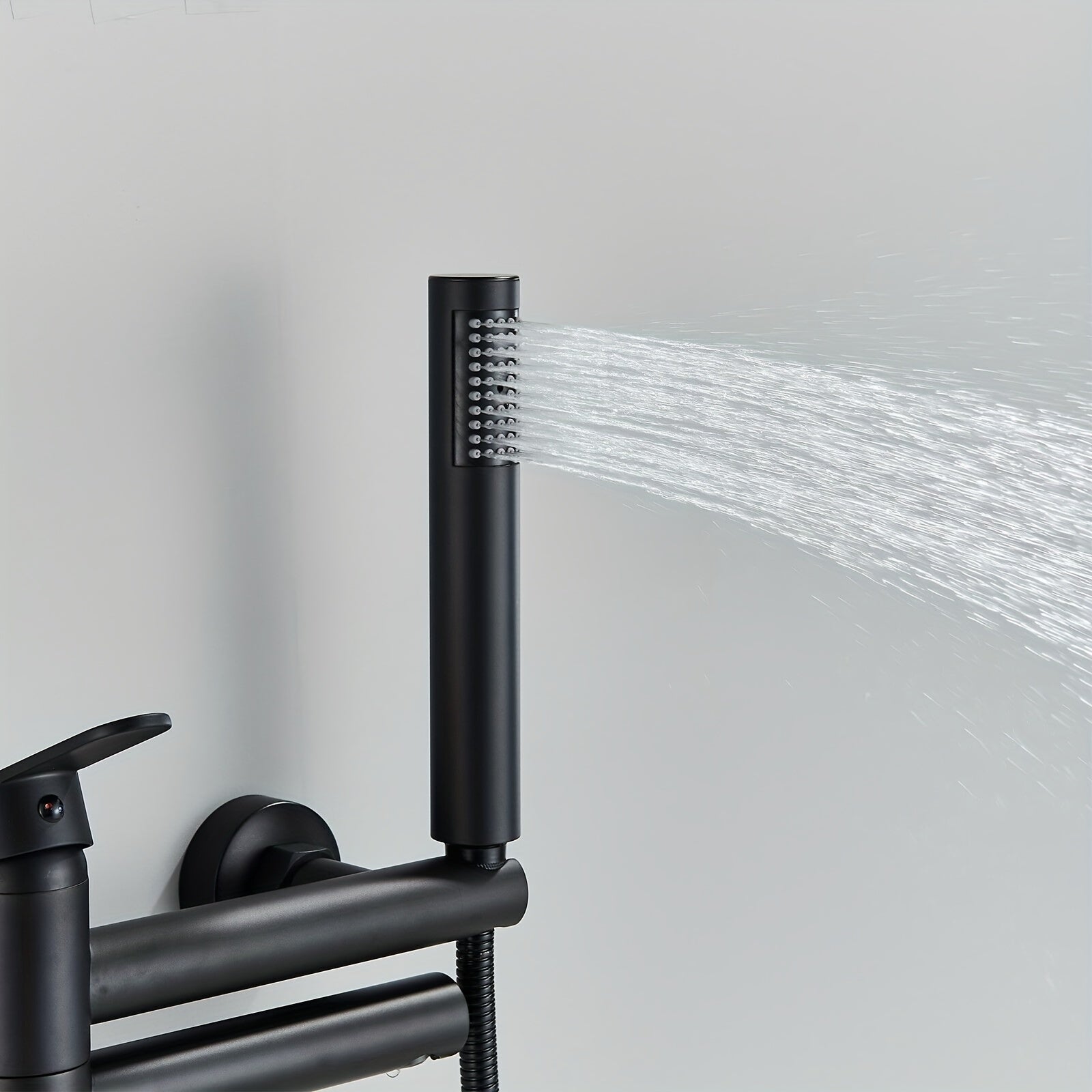Badkamerkraan – Badkamer Mengkraan – Douchekraan – Badmengkraan – Waterval Mengkraan – Mat Zwart – Hoogwaardig RVS – Waterval Effect - QUORE