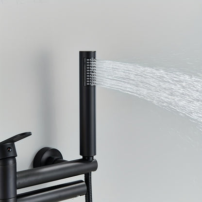 Badkamerkraan – Badkamer Mengkraan – Douchekraan – Badmengkraan – Waterval Mengkraan – Mat Zwart – Hoogwaardig RVS – Waterval Effect - QUORE