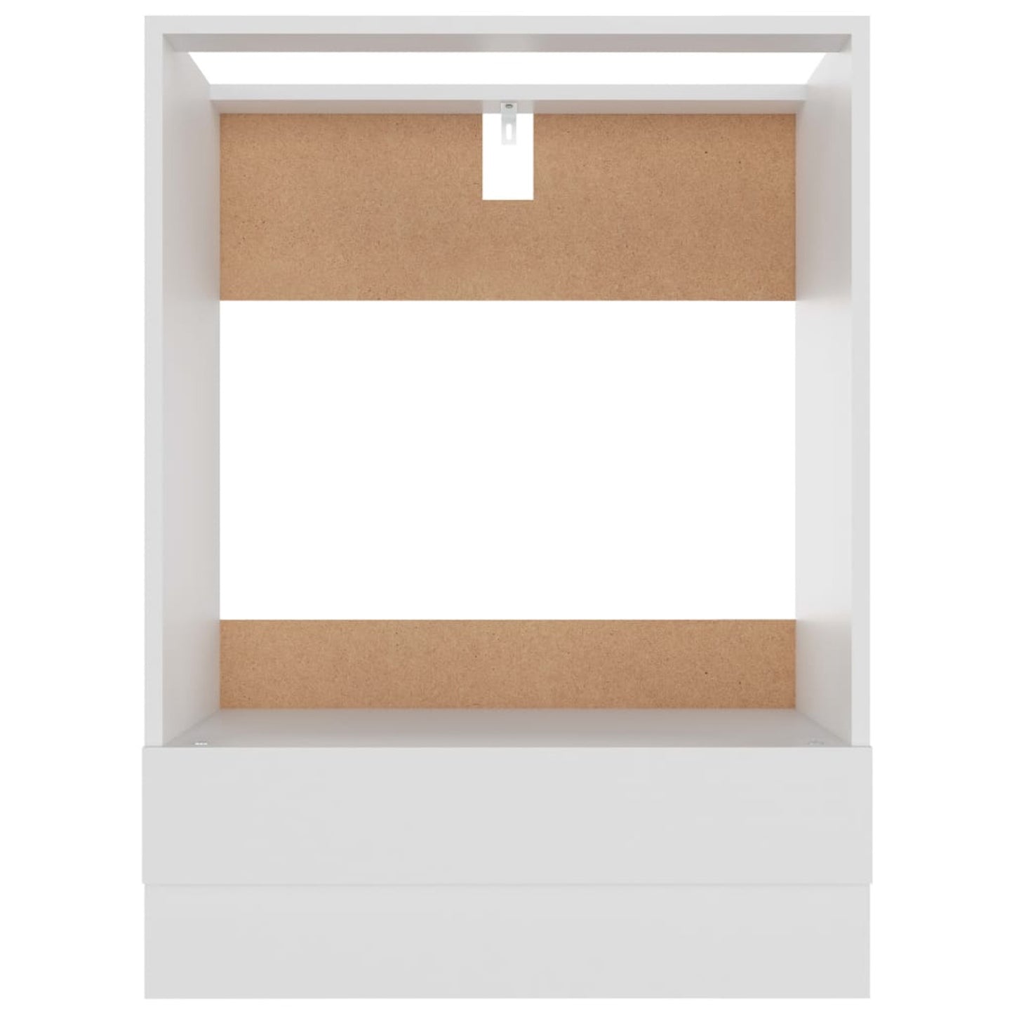 Ovenkast – Keukenkast – Opbergkast – Ovenmeubel – Keukenmeubel – Wit Gefineerd Hout – Compact 60x46x81,5 cm - QUORE
