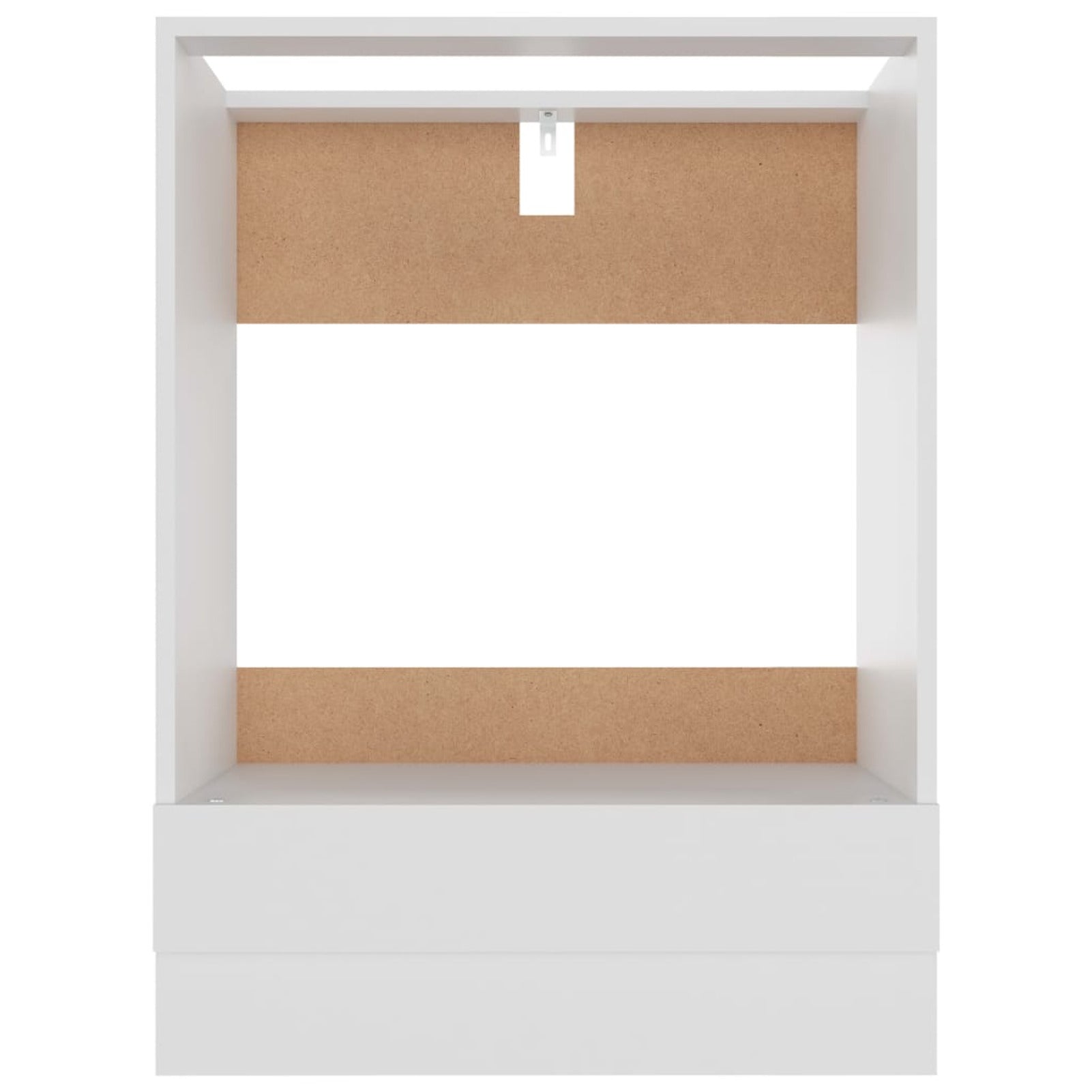 Ovenkast – Keukenkast – Opbergkast – Ovenmeubel – Keukenmeubel – Wit Gefineerd Hout – Compact 60x46x81,5 cm - QUORE