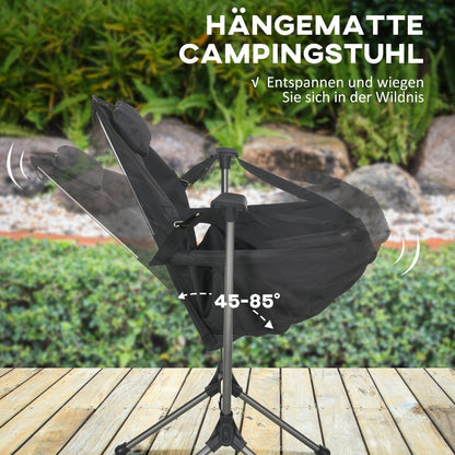 Hangstoel – Hängesessel – Schommelstoel – Schommelstoel Outdoor – Opvouwbare Stoel – Lichtgewicht & Compact – Duurzaam Oxford Stof & Stevig Metalen Frame