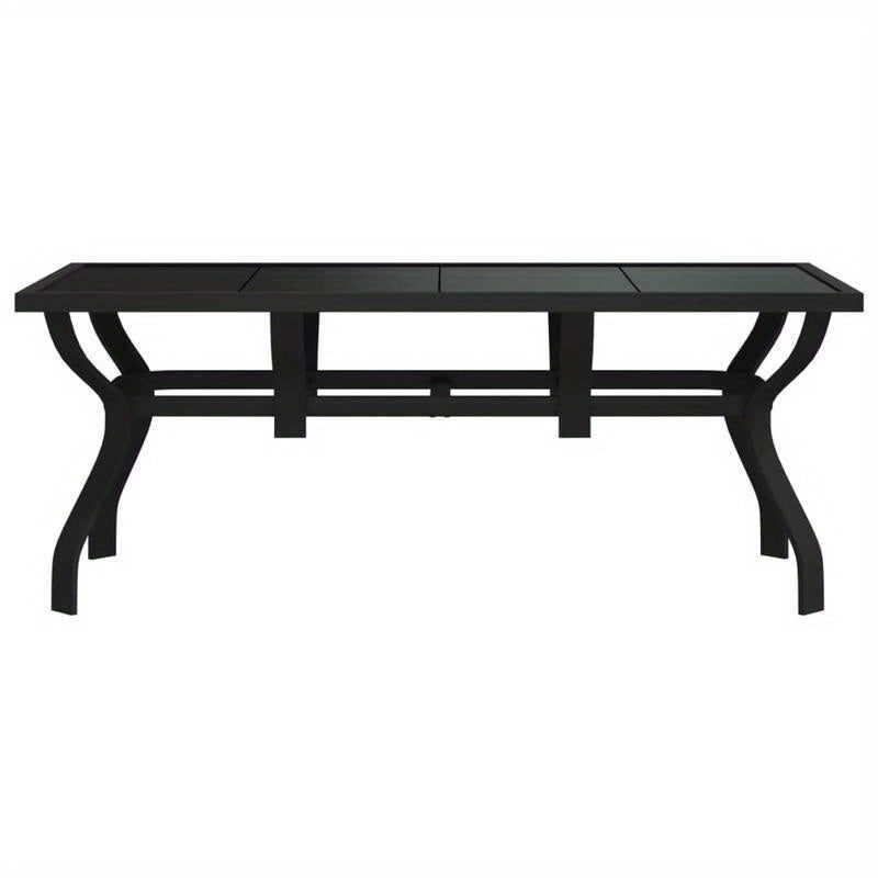 Tuintafel Zwart – Buiten Tafel – Terrastafel – Tuinmeubel – Eettafel – Aluminium – 180x80x70 cm – Modern & Makkelijk In Elkaar Te Zetten