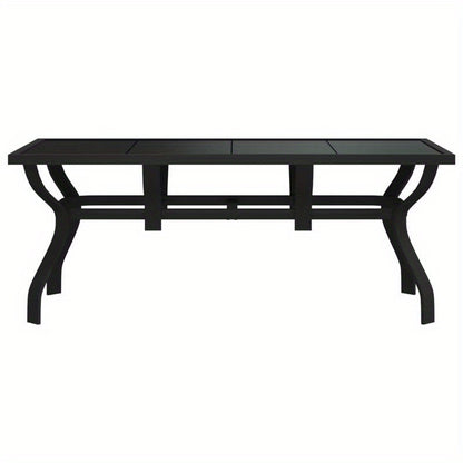 Tuintafel Zwart – Buiten Tafel – Terrastafel – Tuinmeubel – Eettafel – Aluminium – 180x80x70 cm – Modern & Makkelijk In Elkaar Te Zetten