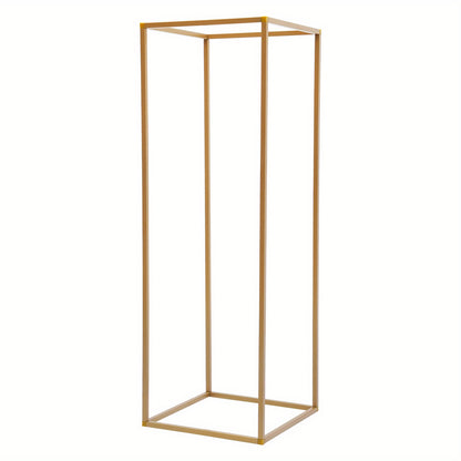 Vaasstandaard – Bloemenstandaard – Boeketstandaard – Bloemenhouder – Bloemhouder – Gouden Set van 10 – Stevig IJzer – 27x27x80 cm, Max 10 kg Draagkracht
