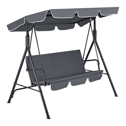 Tuinschommelbank – Schommelbank – Hollywoodschommel – Verandaschommel – Hangbank – 3-Zits – Gepoedercoat Staal – Waterafstotende Polyester Bekleding