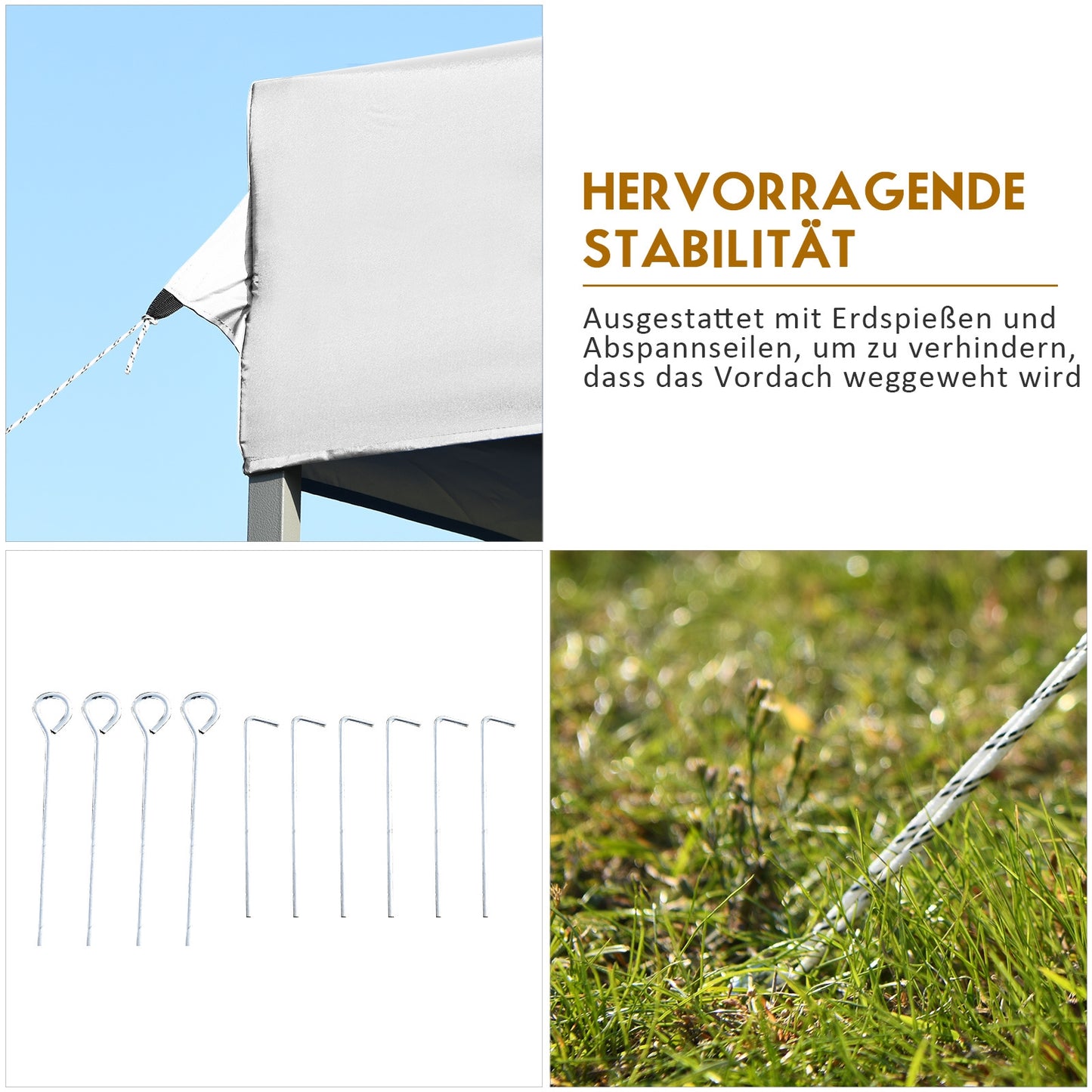 Partytent – Paviljoen – Tuintent – Feesttent – Opvouwbare Tent – 3x3 m – Waterdicht – UV Bescherming 50+ – Stevig Frame – Winterbestendig – Wit
