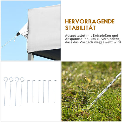 Partytent – Paviljoen – Tuintent – Feesttent – Opvouwbare Tent – 3x3 m – Waterdicht – UV Bescherming 50+ – Stevig Frame – Winterbestendig – Wit