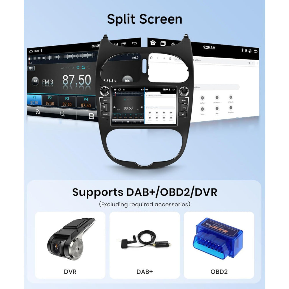 Autonavigeer Toestel – Autoradio – Android Navigatie – Carplay Systeem – Draadloze GPS – 7 Inch Touchscreen – 2GB RAM + 64GB ROM – Inclusief AHD Achteruitrijcamera