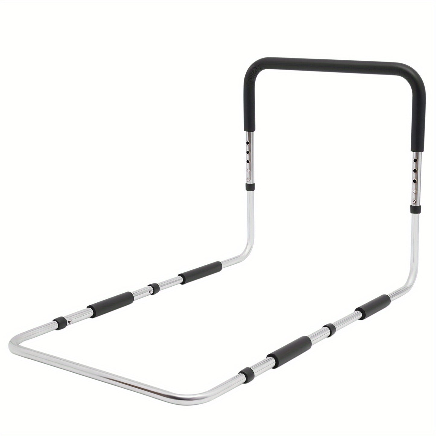 Bedbeugel – Bedsteun – Transferbeugel – Bedgreep – Uitstapbeugel – Verstelbaar tot 56 cm – Hoogwaardig koolstofstaal met zachte schuimhandgrepen
