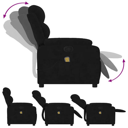Relaxfauteuil – Relaxstoel – Loungestoel – Fauteuil – Zitzak – Handmatig Verstelbaar Zwart – Zacht Polyester – Kantelbaar Tot 135 Graden