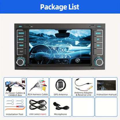 Autoradio – Multimedia Speler – Car Stereo – Auto Radio – Auto Multimedia – 7 Inch HD Touchscreen – Android 14 Systeem & Draadloze CarPlay