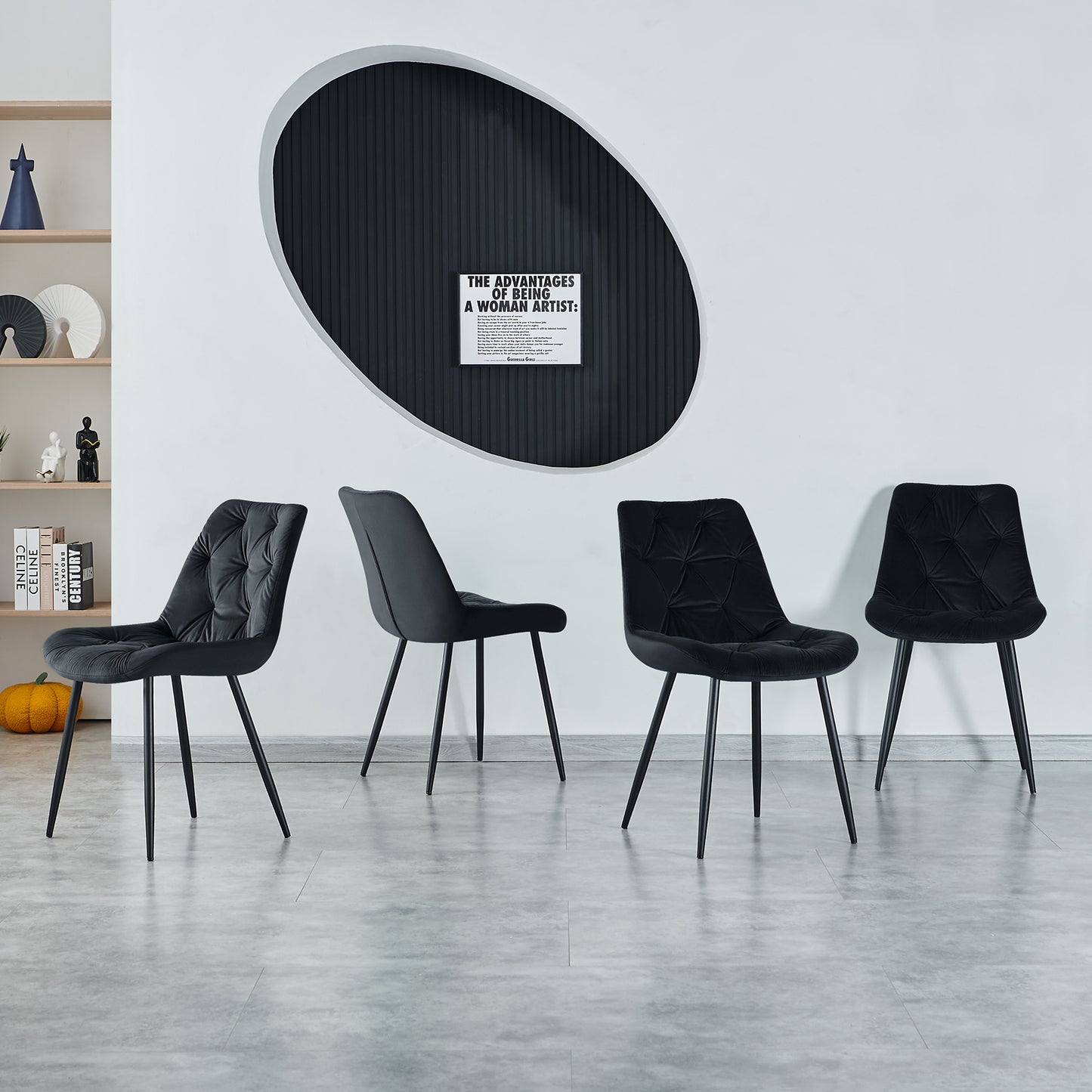 Eetkamerstoel – Kuipstoel – Stoel – Draaistoel – Woonkamerstoel – Retro Design – Velvet Bekleding – Dikke Gevoerde Rugleuning