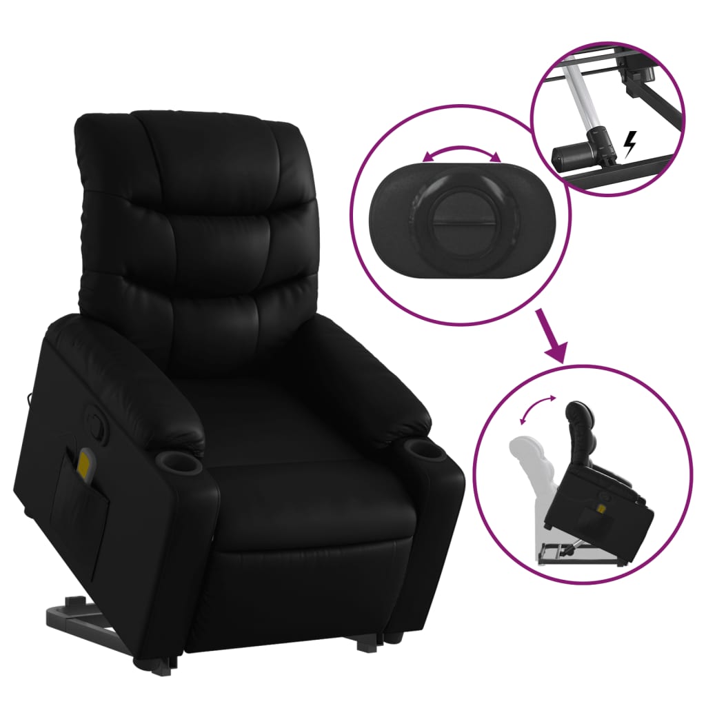 Elektrisch Verstelbare Sta-Op Stoel – Sta Op Stoel – Relaxfauteuil – Elektrische Relaxstoel – Verstelbare Fauteuil – Liftfunctie – Kunstleer Bekleding