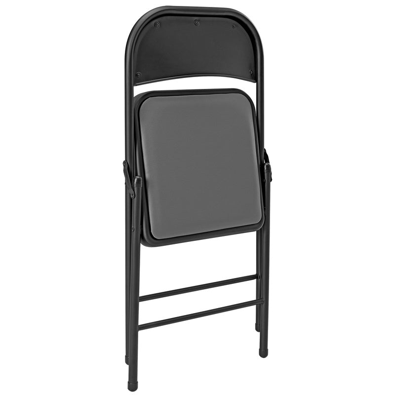 Vergaderstoel – Conferentiestoel – Opvouwbare Stoel – Bureaustoel – Kunstleren Stoel – Set van 6 – Ergonomisch Gepolsterd – Stevig Metalen Frame