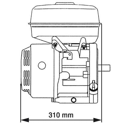 Benzinemotor – Gasmotor – Benzinemotorblok – Verbrandingsmotor – Stationaire Motor – 11 kW Vermogen – Recoil Starter en Geluidsdemper