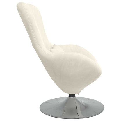 Draaifauteuil – Fauteuil – Lounge stoel – Relaxstoel – Draaiende stoel – Crème kleur zonder voetensteun – Zachte stof – 360 graden draaibaar